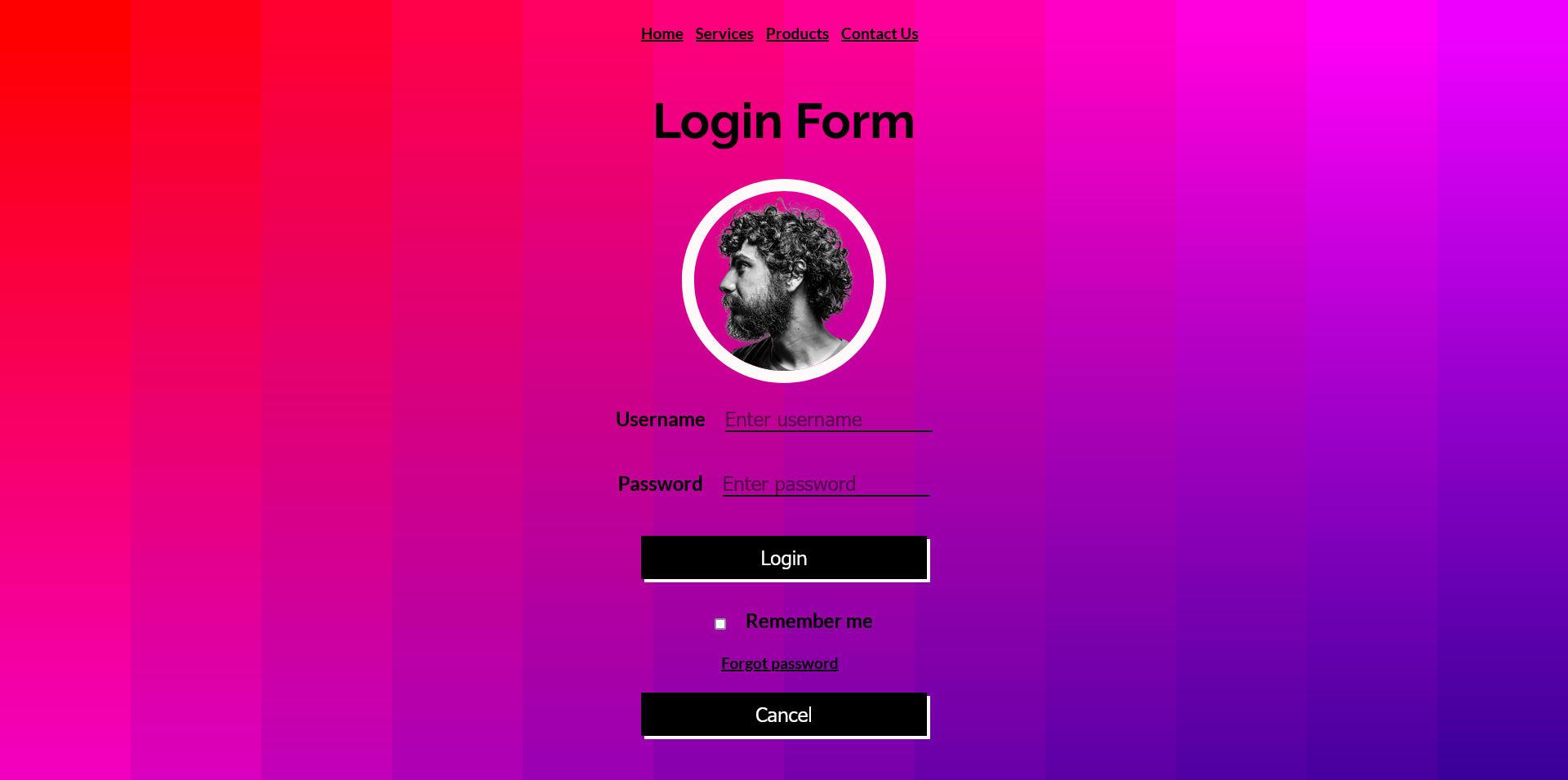 Login Form Project