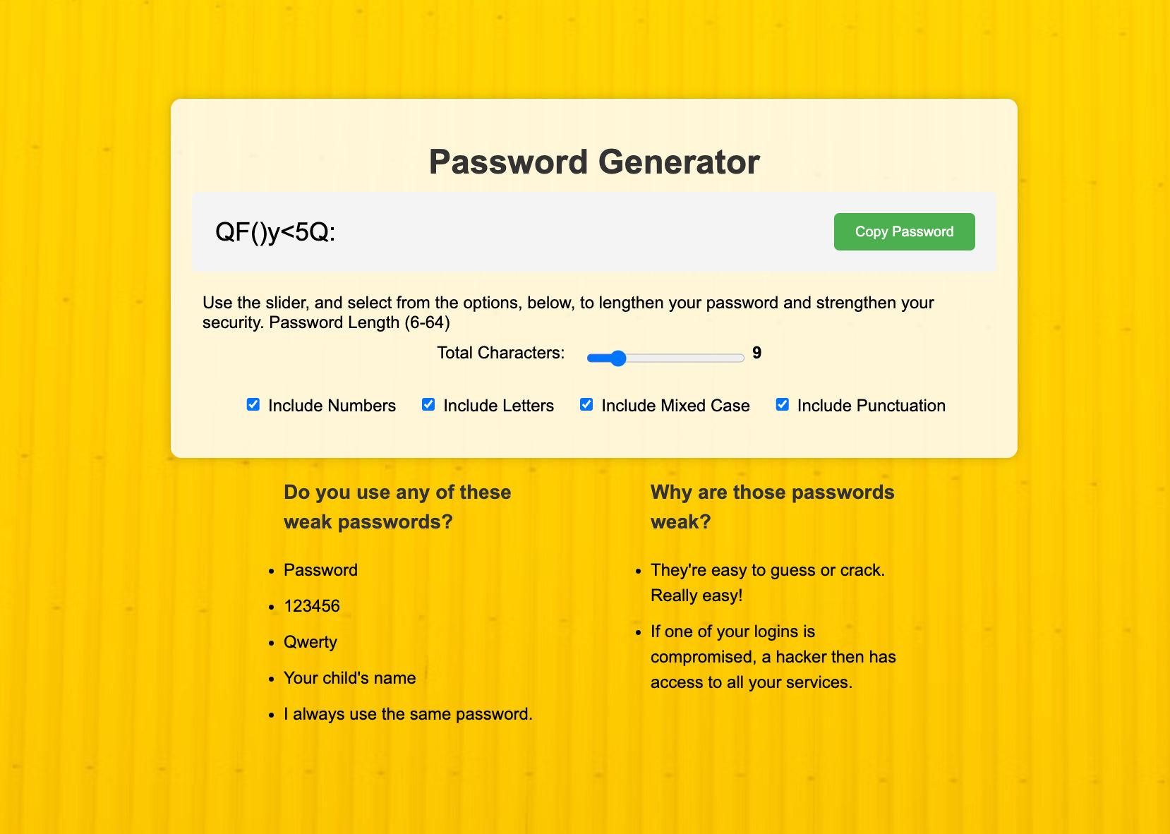 Password Generator